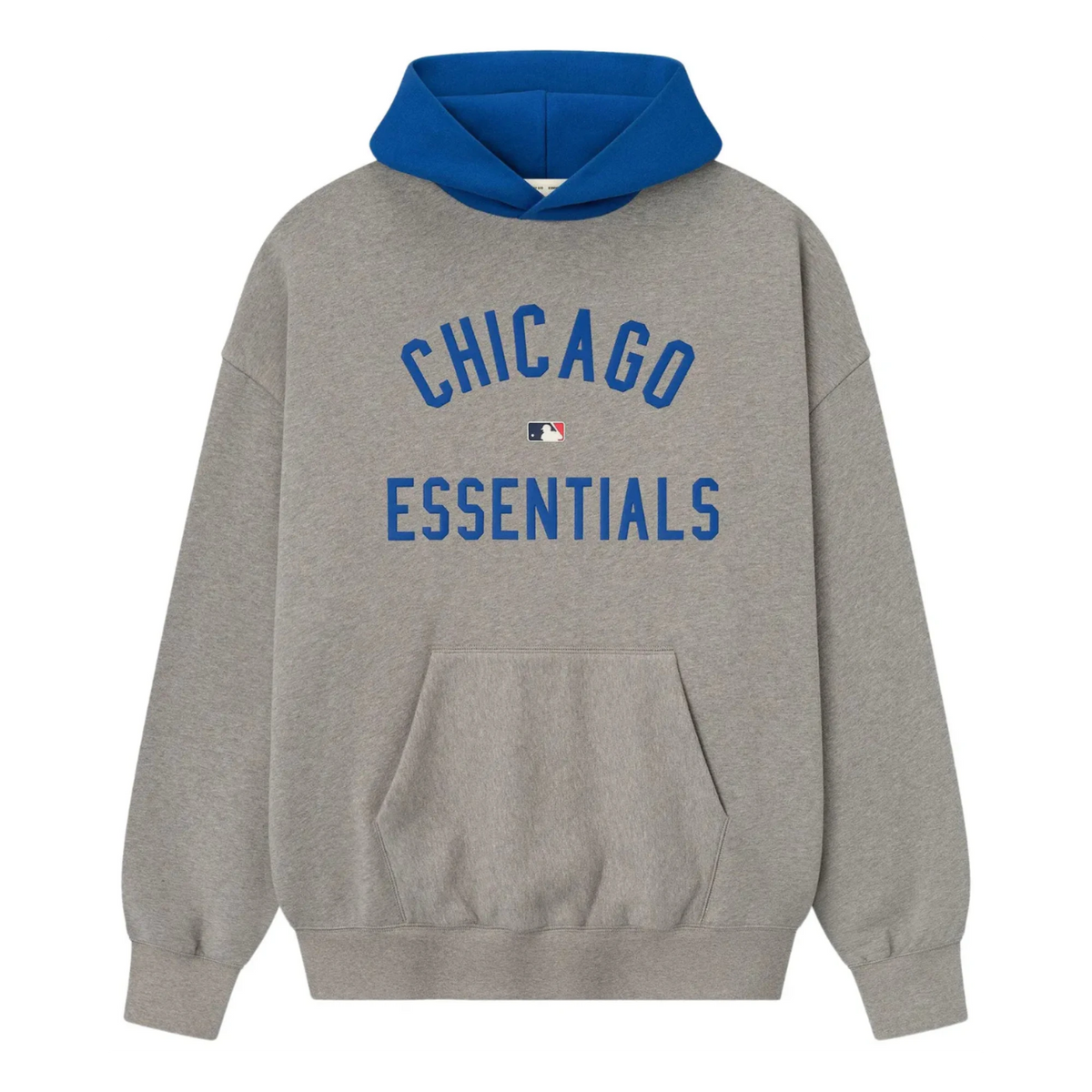 Fear of God Essentials FW25 Cubs Sport Hoodie Concrete Heather/Blue