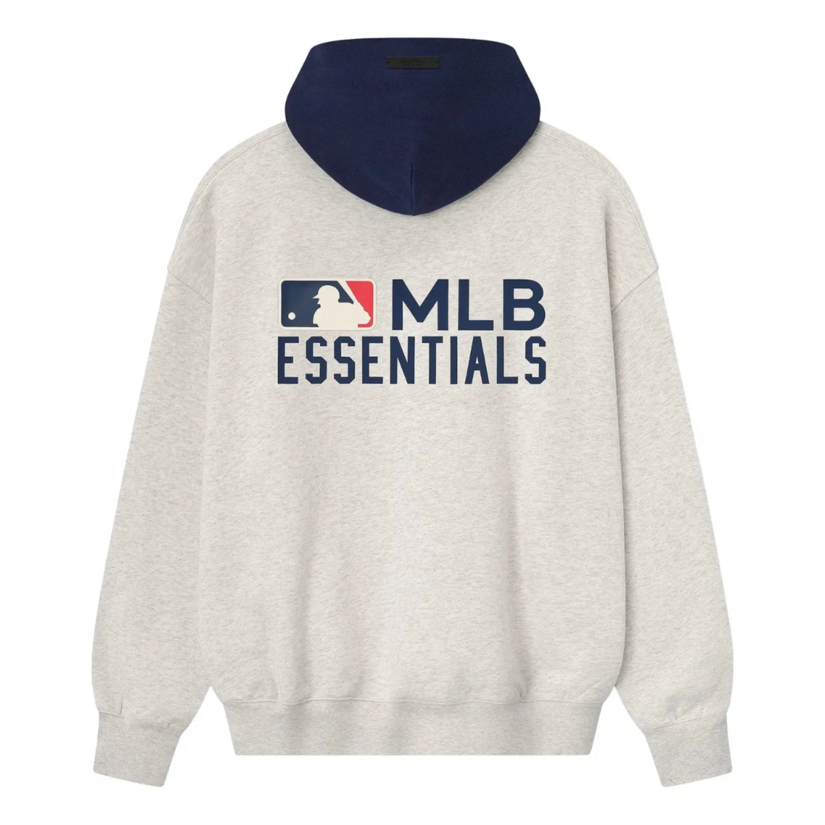 Fear of God Essentials FW25 MLB Sport Hoodie Oatmeal Heather/Midnight Navy