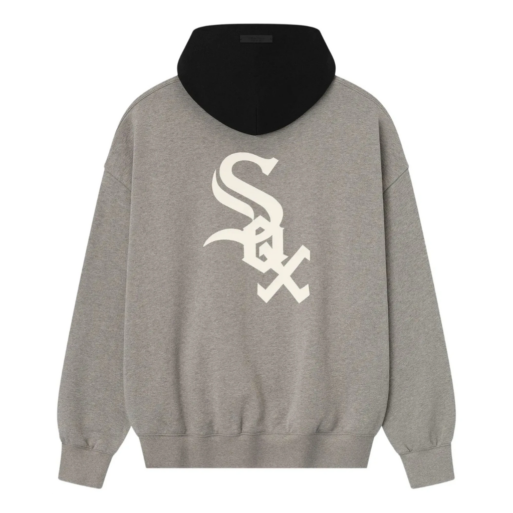 Fear of God Essentials FW25 White Sox Sport Hoodie Concrete Heather/Black
