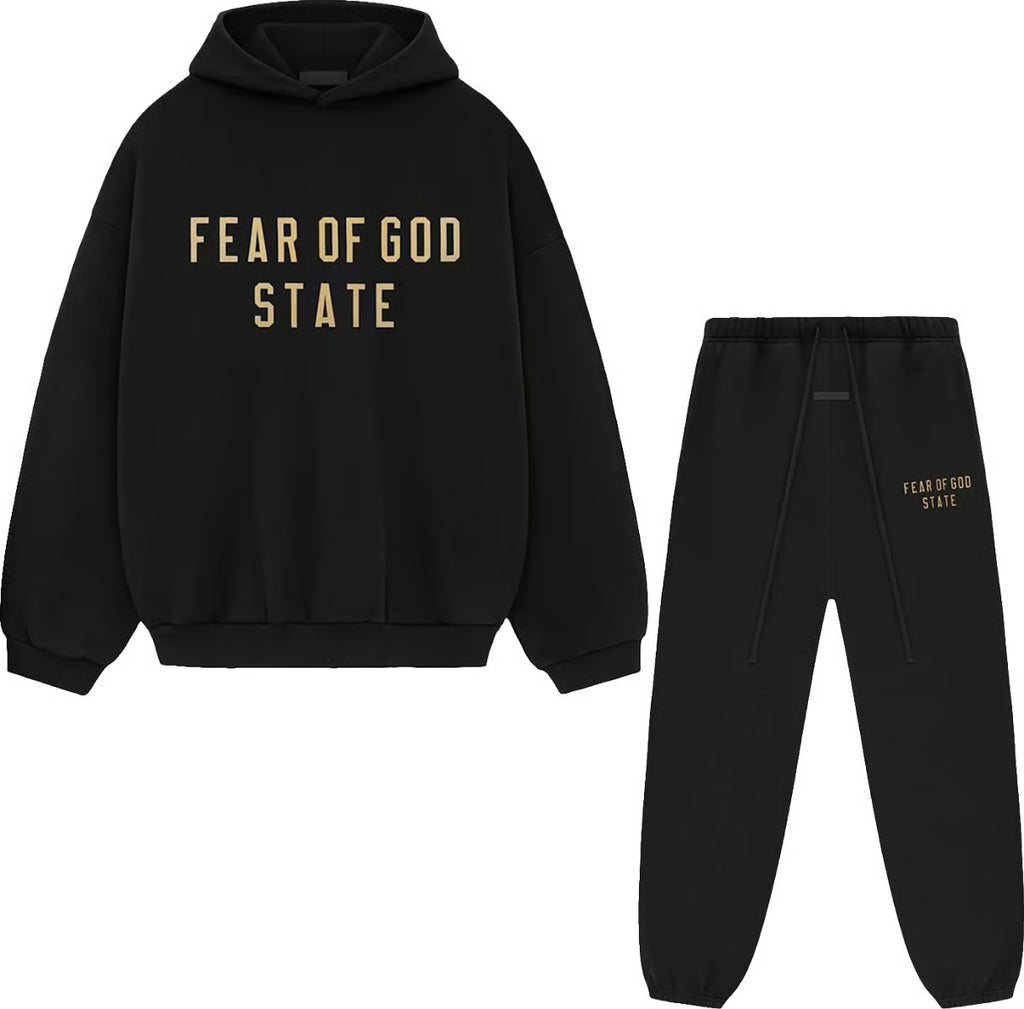 Fear of God Essentials FW24 Black Yellow State Full set