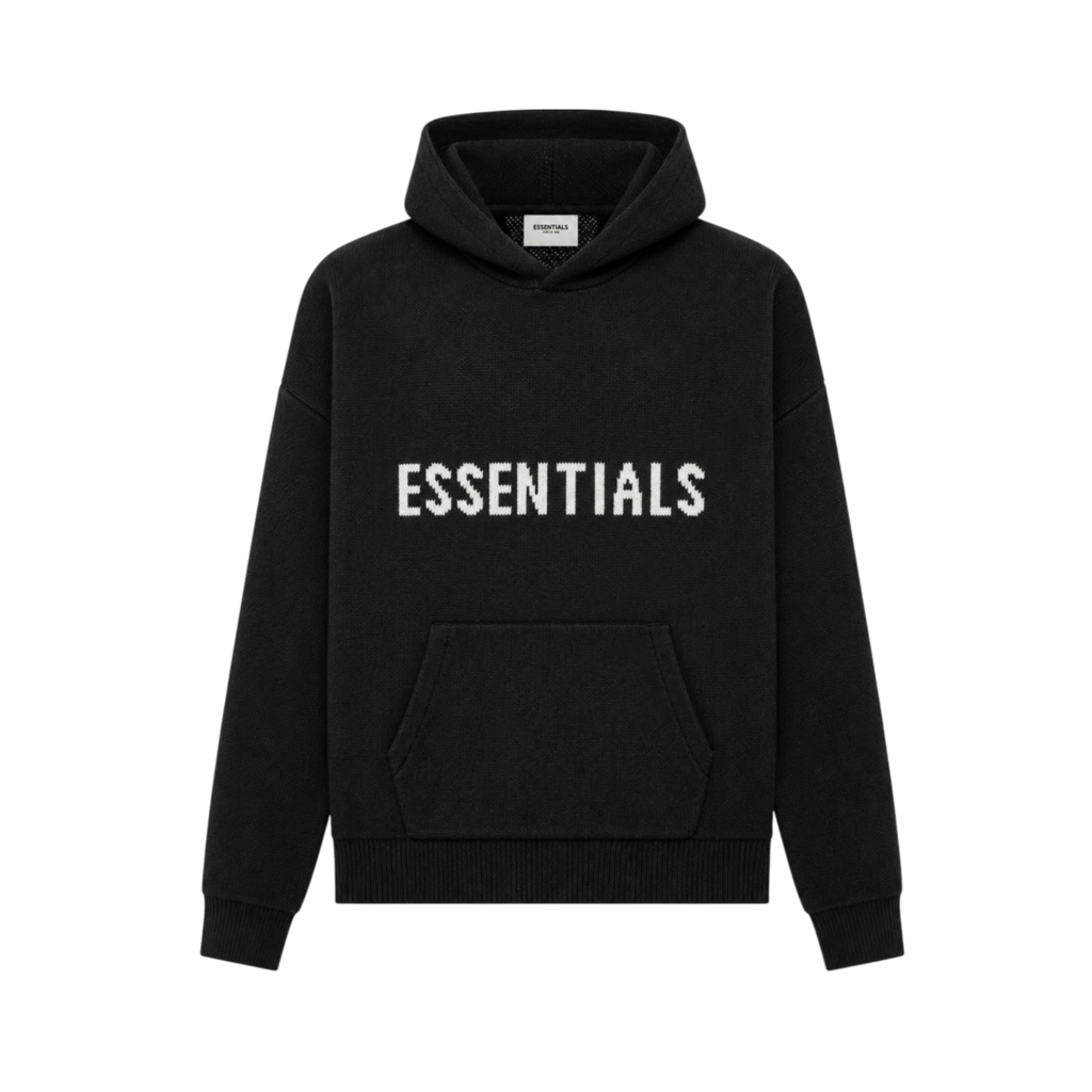 Fear of God Essentials SS21 Knit Hoodie Black