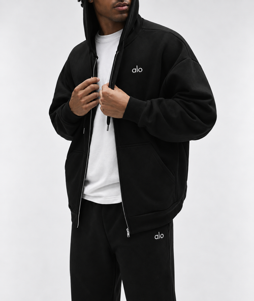 Alo Yoga Accolade Full Zip Hoodie Black