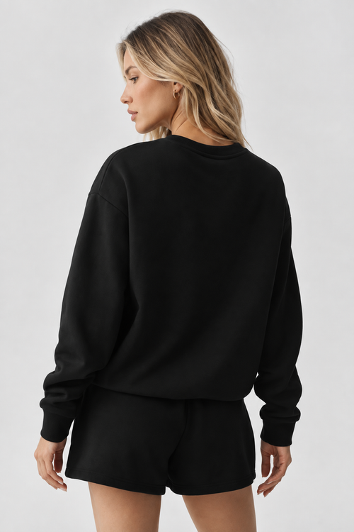 Alo Yoga Accolade Crew Neck Pullover Black
