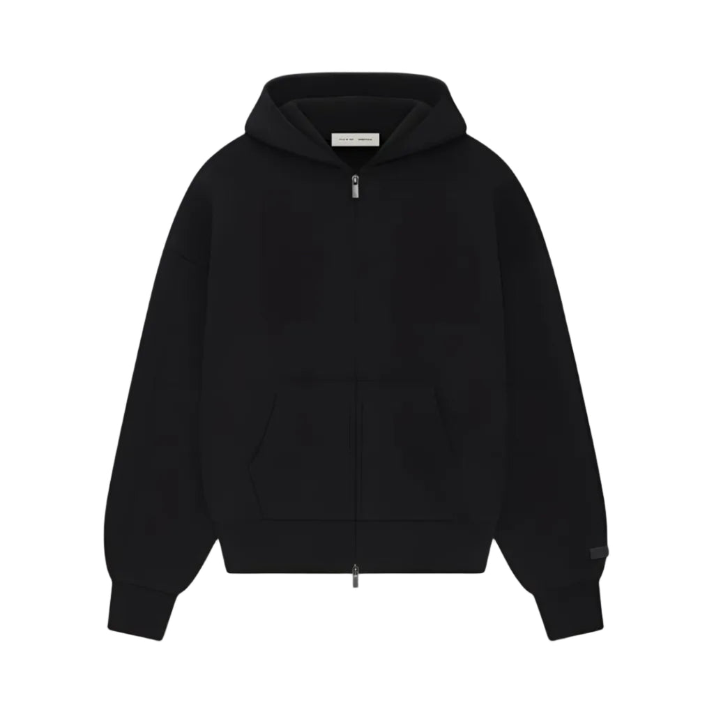 Fear of God Essentials SS25 Classic Full-Zip Hoodie Jet Black