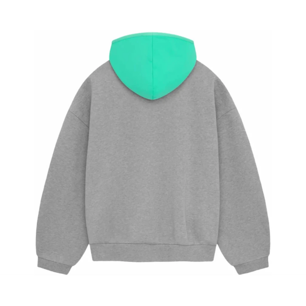 Fear of God Essentials SS24 Nylon Fleece Hoodie Dark Heather/Mint Leaf