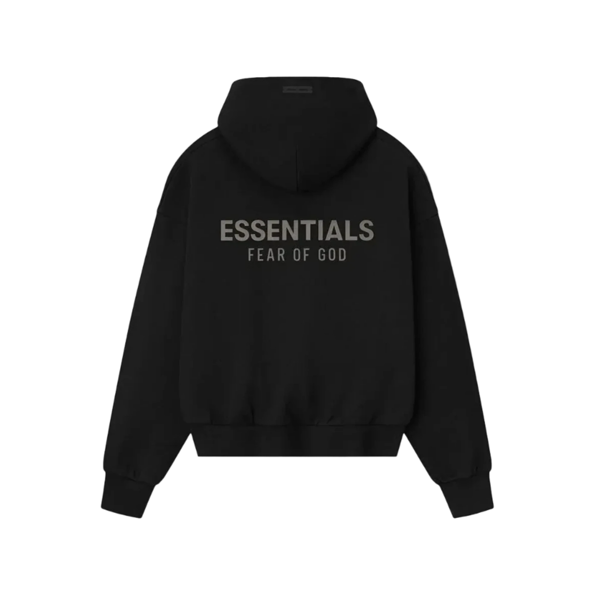 Fear of God Essentials FW25 Classic Fleece Jet Black Hoodie
