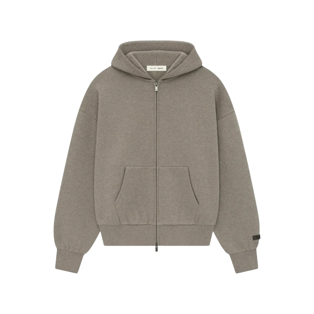 Fear of God Essentials SS25 Classic Full Zip-Up Hoodie Homestead Heather
