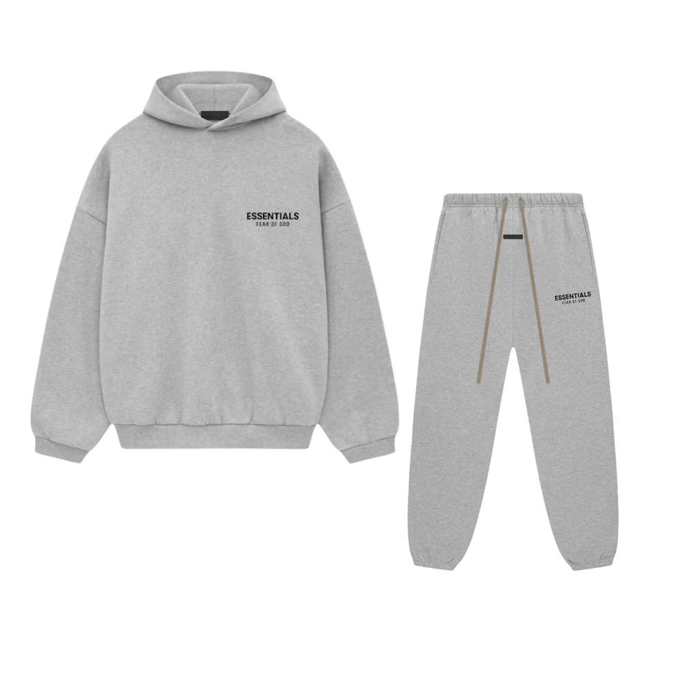 Fear of God Essentials FW24 Fleece Light Heather Grey Full Set